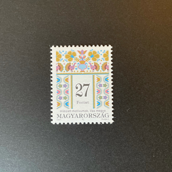 ハンガリー 刺繍切手 6枚 未使用 - 使用済切手